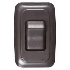 1.62 x 1.25 in. Cut-out SPST Black Single Contoured Wall Switch, On & Off