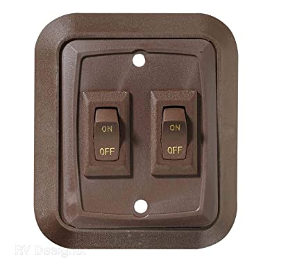 RVDS655 3.53 x 3 in. On & off SPST Double Wall Plate Switch with Raised Bezel