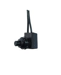 10A Push Button On, Off Switch - SPST with 4.5 in. Leads