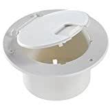 5 x 3 in. Round Universal Style Cable Hatch, Polar White