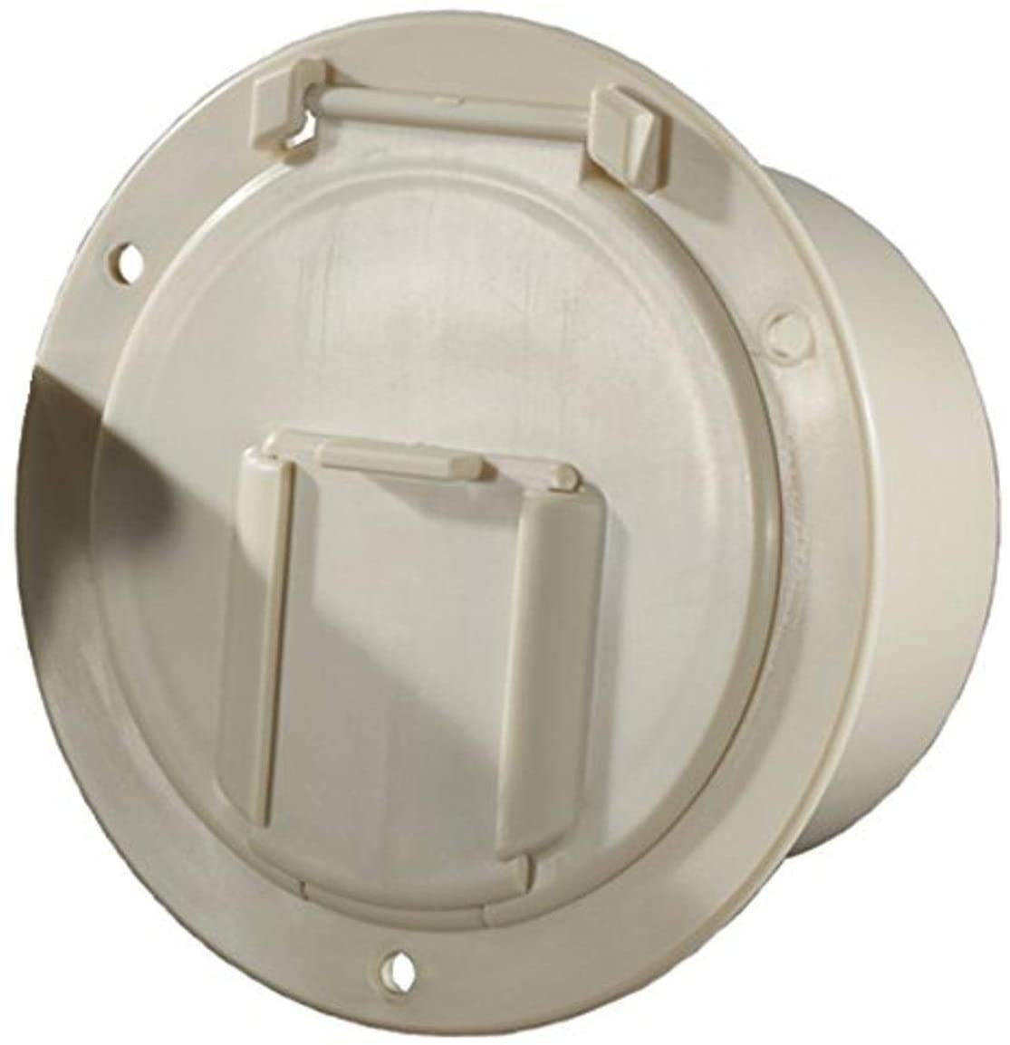4.3 x 2.3 in. Round Basic Cable Hatch, Polar White