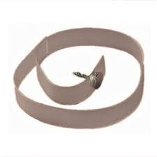 18 in. Clear Plastic Tieback