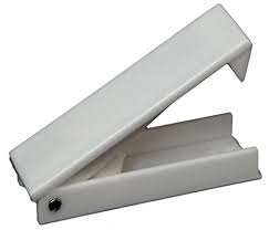 Squared Baggage Door Catch - White