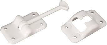3.5 in. Plastic T Entry Door Holder - Colonial White