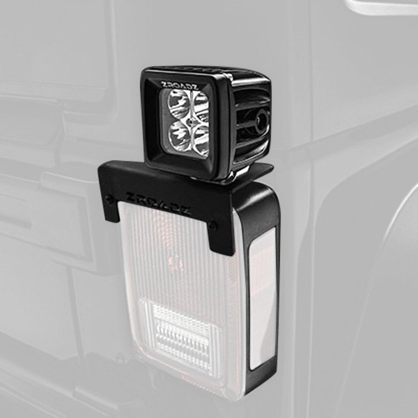 Tail Light Top LED Pod Mount - 3 in. Cube Pod Work Lights for 2007-2018 Wrangler, Black
