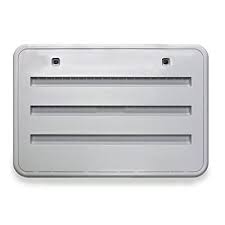 Bright White Plastic Radius Corner Side Vent
