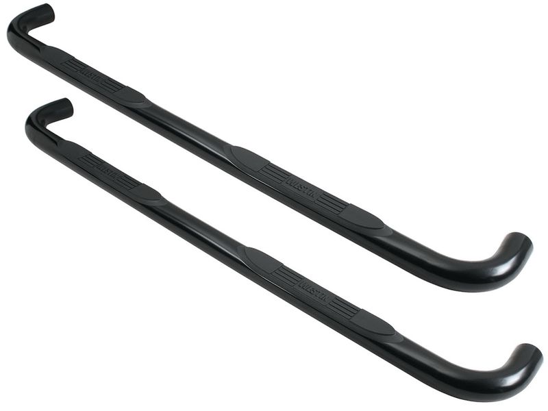 E-Series Step Bars - Black - 3in. - Set of 2 - Durable Steel Construction