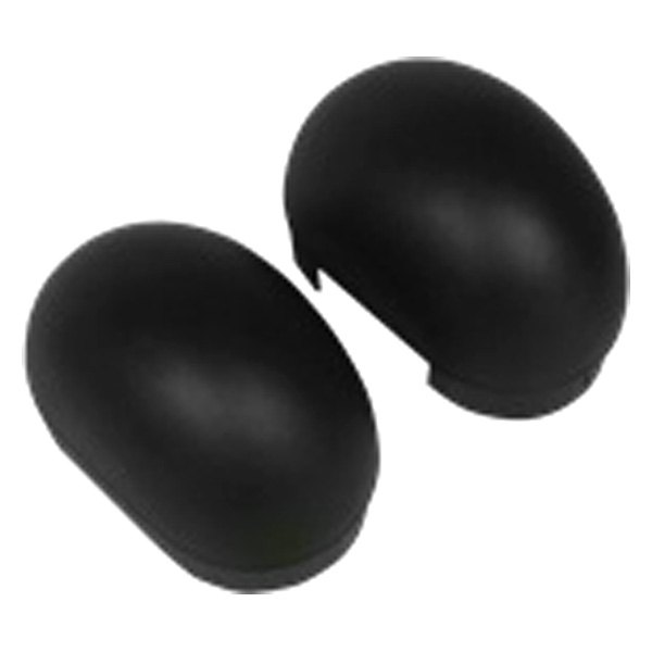 4 in. Oval Tube Steps Replacement Black End Cap Kit