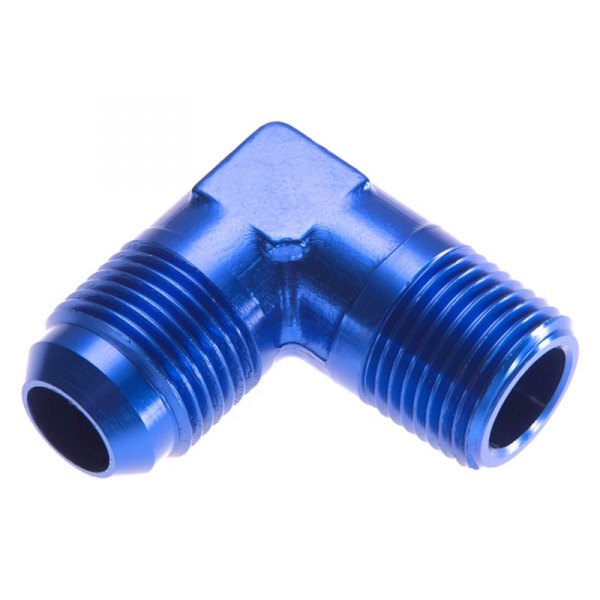 06 90 deg Male Adapter To -08 NPT Male - Blue