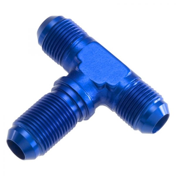 -04 MALE AN/JIC BULKHEAD TEE (BULKHEAD ON SIDE) - BLUE