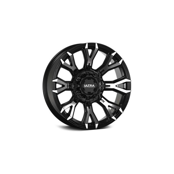 20 x 10 in. 6 x 135 mm Bolt Pattern 106.1 mm Hub Diamond Cut Face & Clear Coat Wheel, Gloss Black - 25 Offset