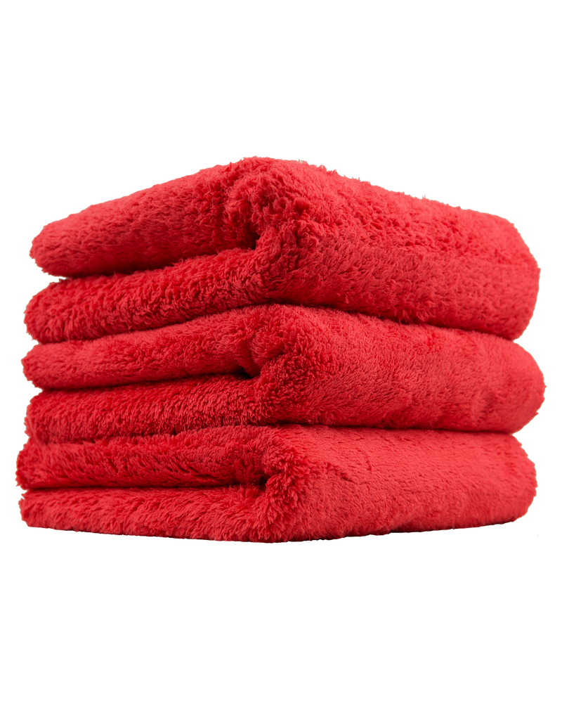 16 x 16 in. Happy Ending Ultra Plush Edgeless Microfiber Towel, Red - Pack of 3
