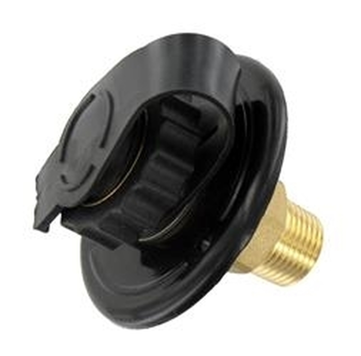 2.75 in. Plastic Flange Water Inlet,  & Bulk, Black