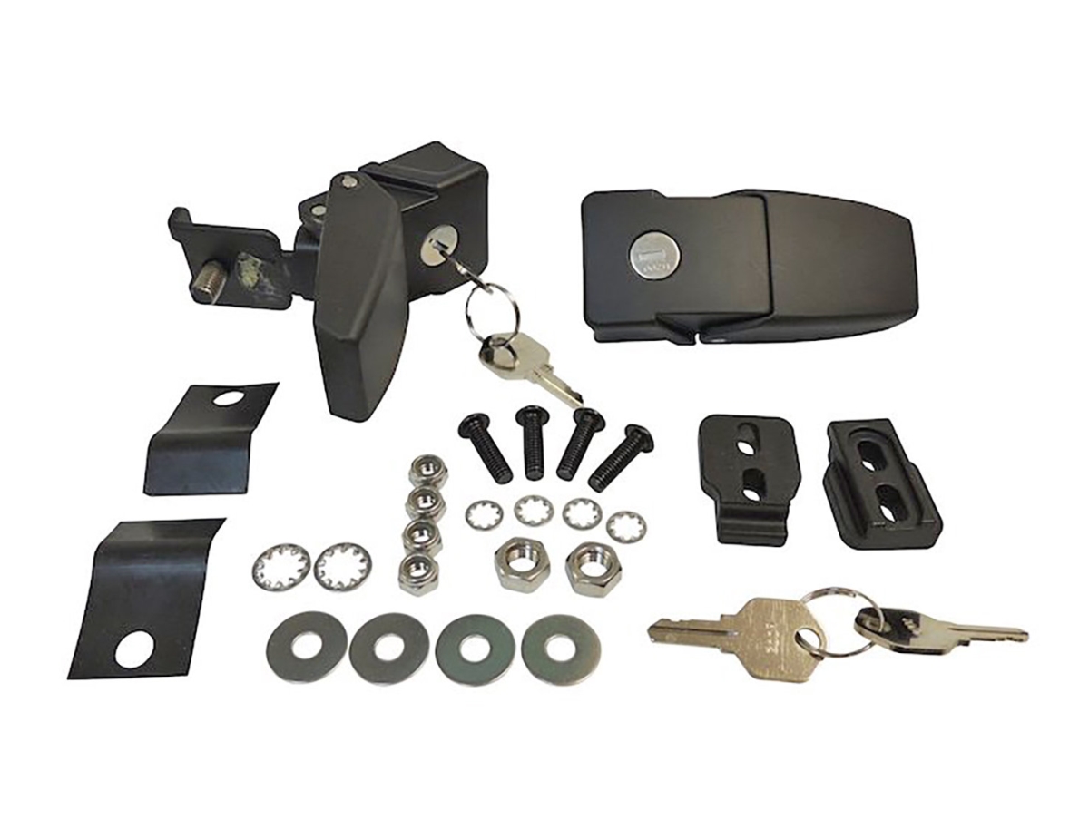 CASRT26057 Locking Hood Catch Kit for 20072015 JK Wrangler44 Black