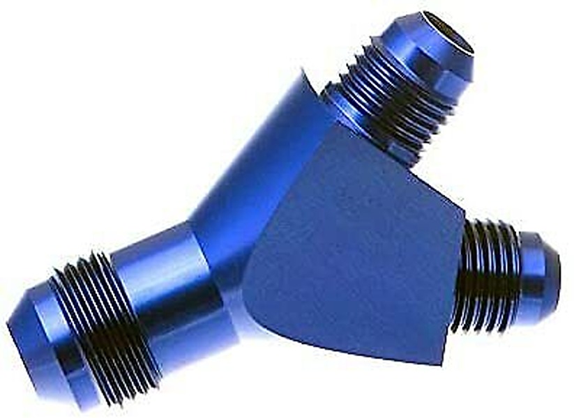 RHP930-04-04-1 Single Inlet To Dual Outlet Adapter, Blue