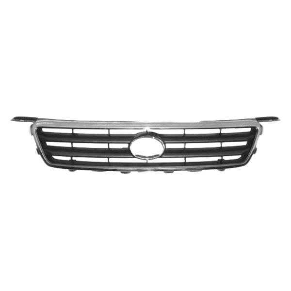 Grille for 2000-2001 Toyota Camry, Black, Chrome & Silver