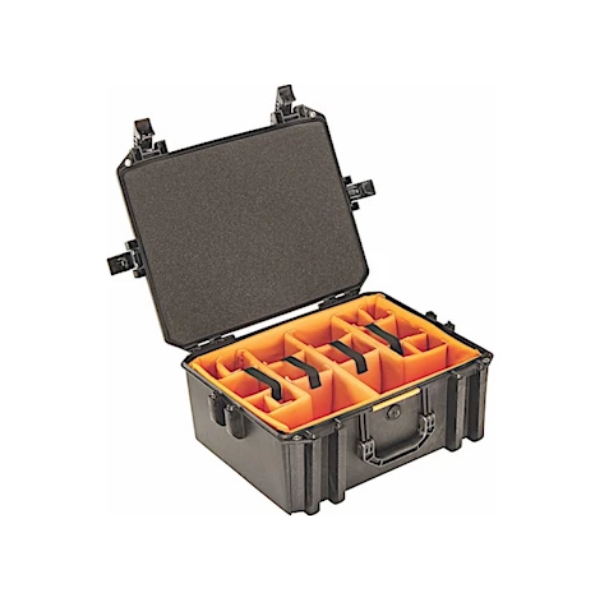 PCNVCV550-0040-BLK Vault Equipment Case with Padded Dividers, Black