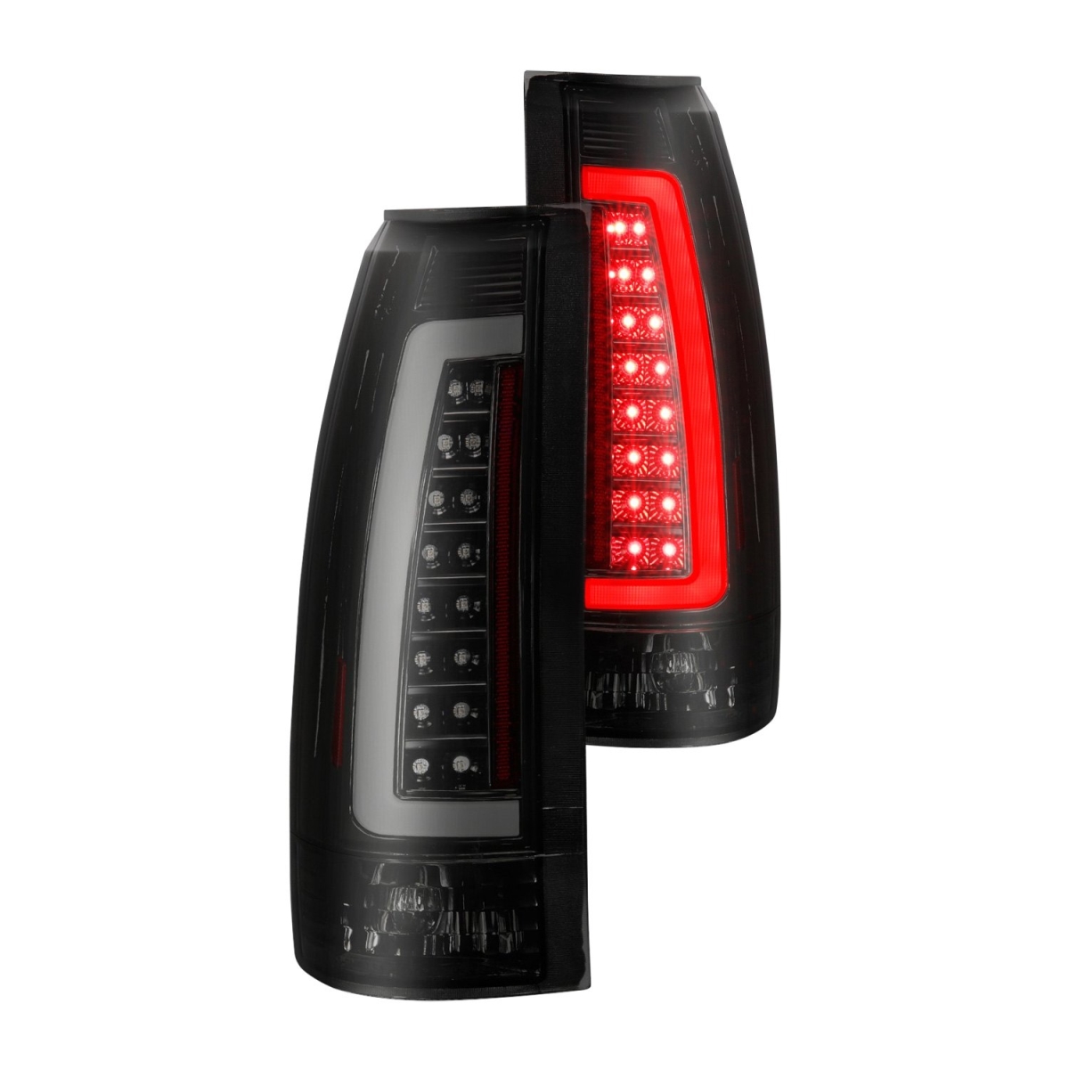 LED Taillights for 1999-2000 Cadillac Escalade, Black Housing & Smoke Lens