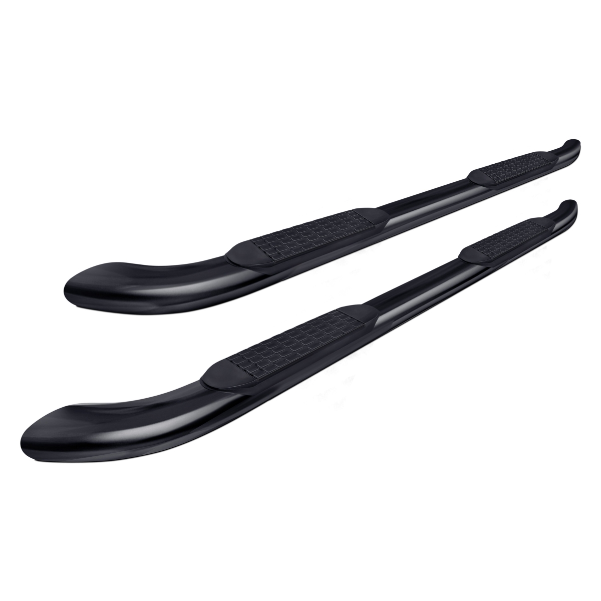 PMX41281B 4 in. Cab Length Oval Tube Step Bars with 30 deg Bend for 2015-2020 Ford F-150, Black