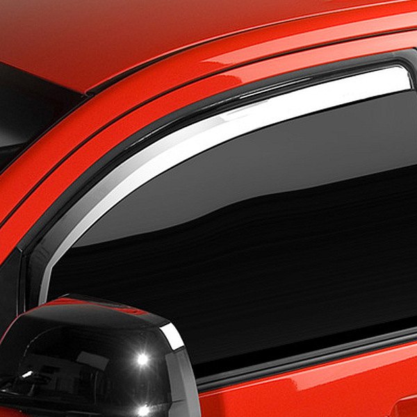 PUT480010 In-channel Element Chrome Front Window Visors for 2002-2006 Chevy Avalanche