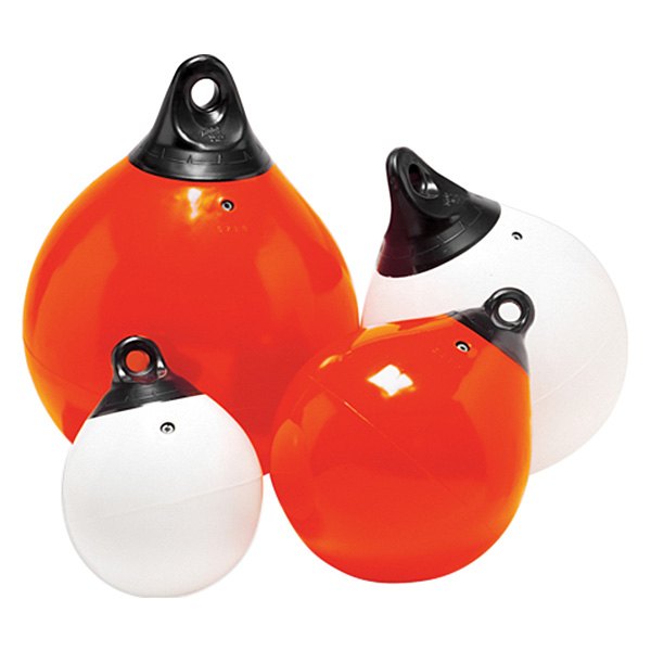 27 in. Tuff End White One Eye Round Inflatable Buoy
