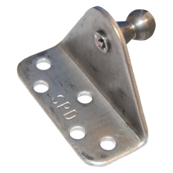 Taylor Made 2"W x 0.832"-Base Angled Brackets, 0.188"dia. Mounting Holes, 10mm Stud Diameter, Zinc-Plated | by West Marine