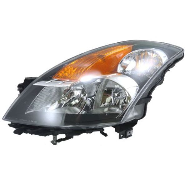 REGDS643-B101L Left Hand Headlamp Assembly with Halogen & Black Bezel for 2007-2007 Nissan Altima