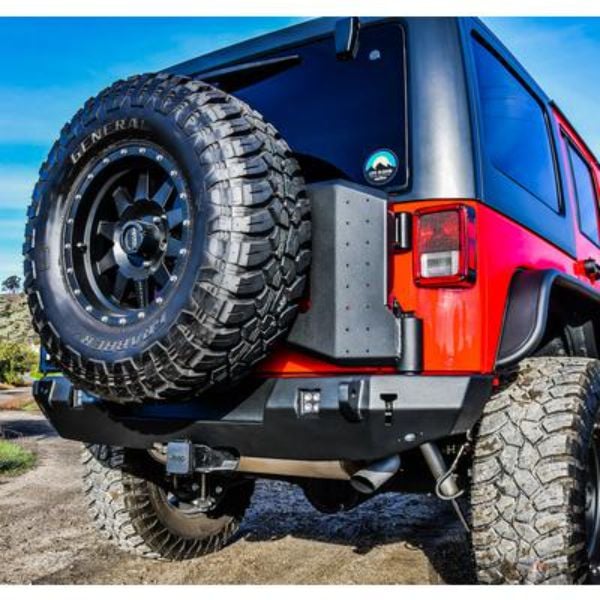 WES59-82015B Tire Carrier Kit for 2007-2018 Jeep Wrangler, Black