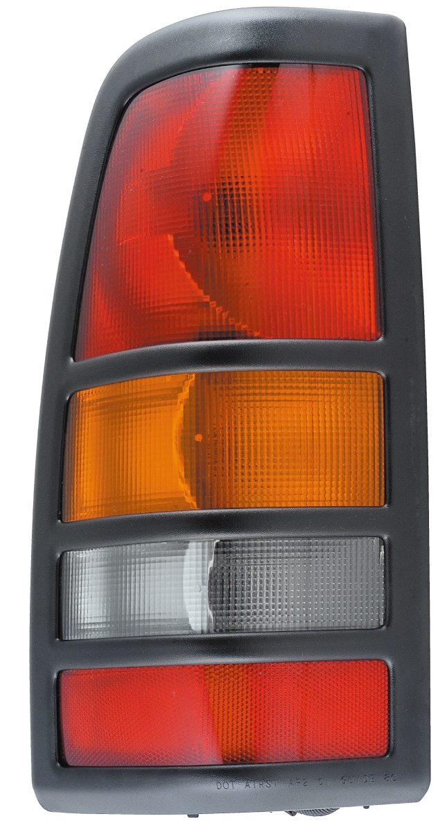 REGGM167-U100L Left Hand Taillamp Assembly for 2001-2003 Silverado 3500, Black Bezel
