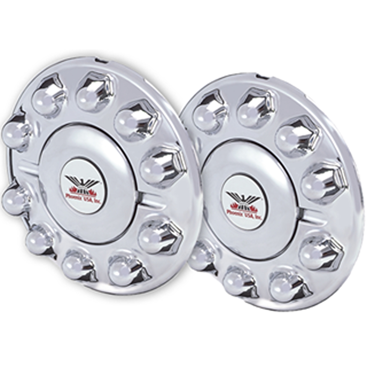 Phoenix USA Front Chrome ABS 285mm Bolt Circle Hub Cover (QH1200AS)