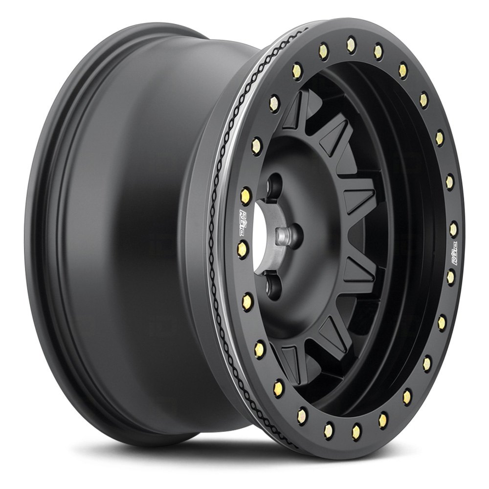 DLW9302-7973MB38 17 x 9 in. 5-127 -38 mm Offset 71.5 mm Center Bore Roadkill Race Matte Black & Black Beadlock Wheel