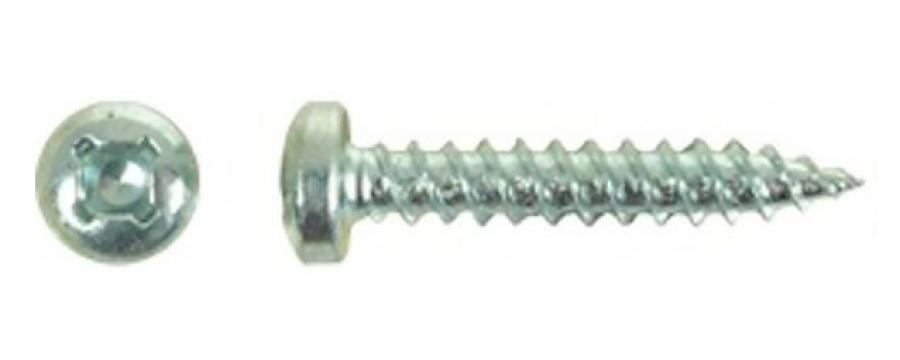 No. 8 x 1 Zinc Plated Pan Quad Fast Thread Screw - 500 Piece