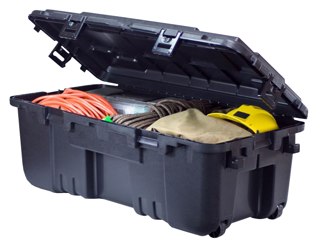 Plano  108 qt. Large Hinged Storage Box, Black