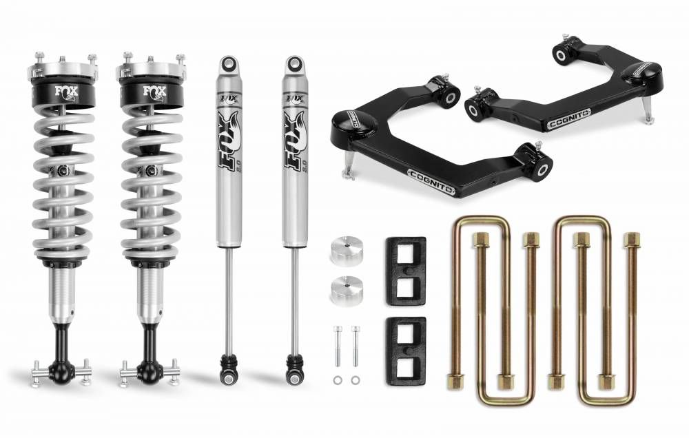 COG210-P0879 3 in. Performance Ball Joint Leveling Lift Kit with Fox Ps Coilover 2.0 IFP for 19-20 Silverado & Sierra 1500