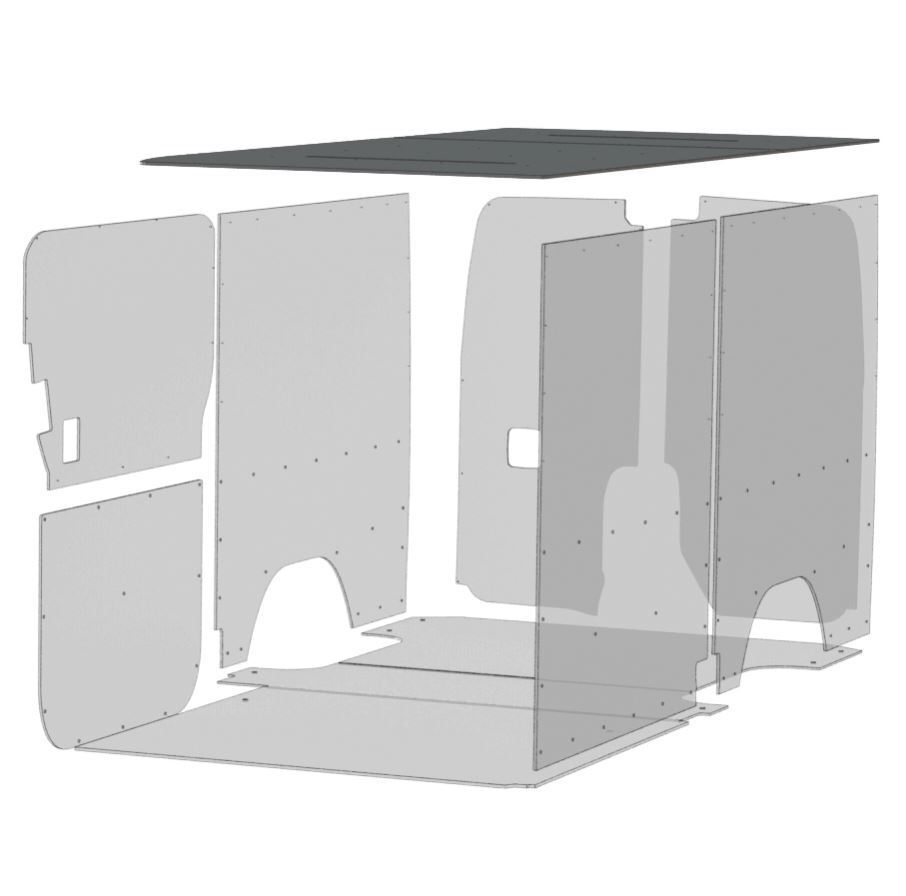 Duratherm Ceiling Liner with Low Roof for Sprinter 144, Grey