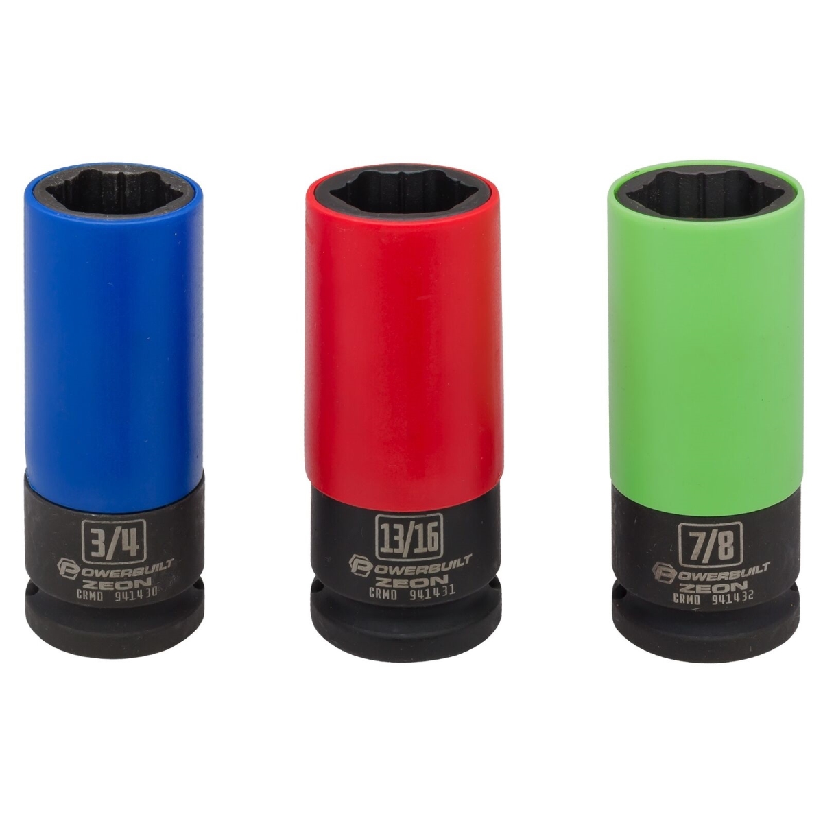 Zeon Sae Lug Nut Socket Set, 3 Piece