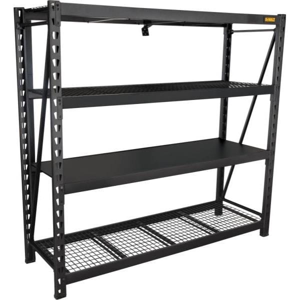6 ft. Dewalt-rak DXST10000BLK 4-Shelf Industrial Rack, Black