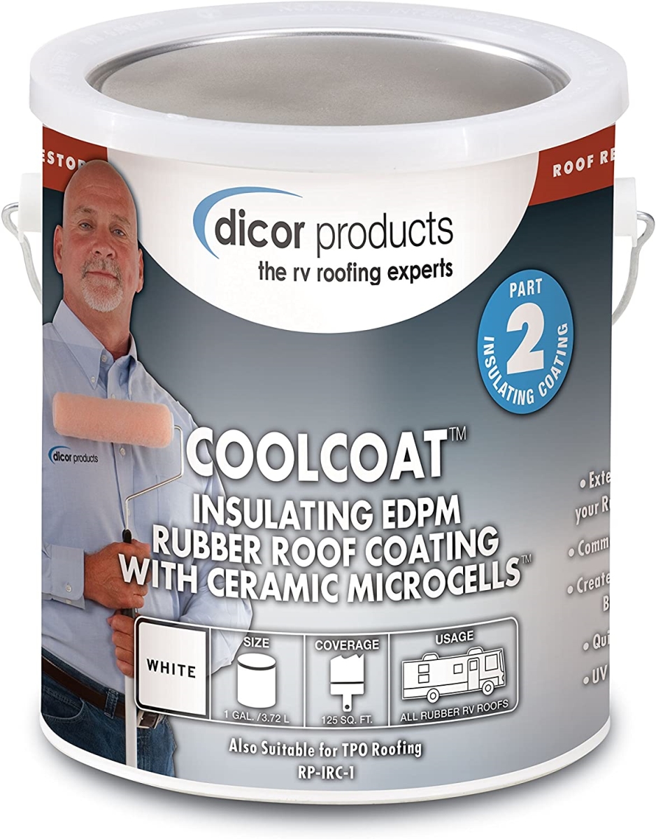 Picture of Dicor DCRRP-IRCT-1 1 gal Coolcoat Insulating Epdm Rubber Roof Coating Can&#44; Tan