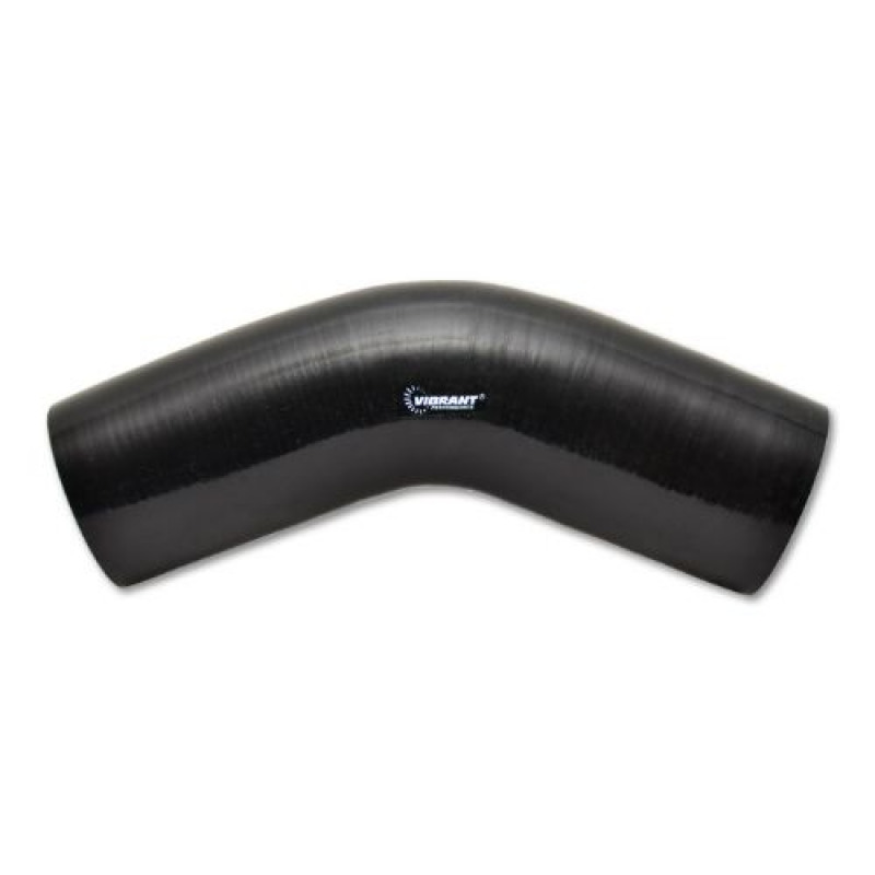 VIB2756 4 x 3.5 in. Leg Length 45 deg Elbow, Black