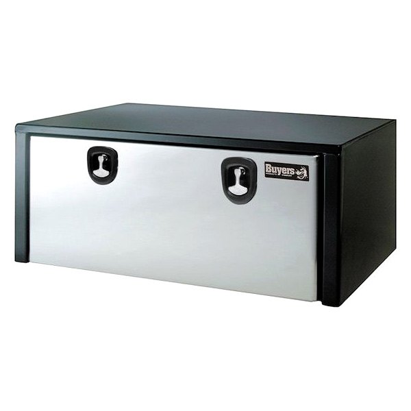 Picture of Buyers Products BUY1702710 18 x 18 x 48 in. Polished Stainless Steel Single Drop Door Underbody Tool Box&#44; Black
