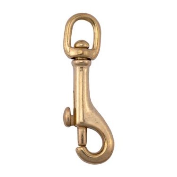 2.375 in. Bronze Swivel Eye Piston Snap, Gold