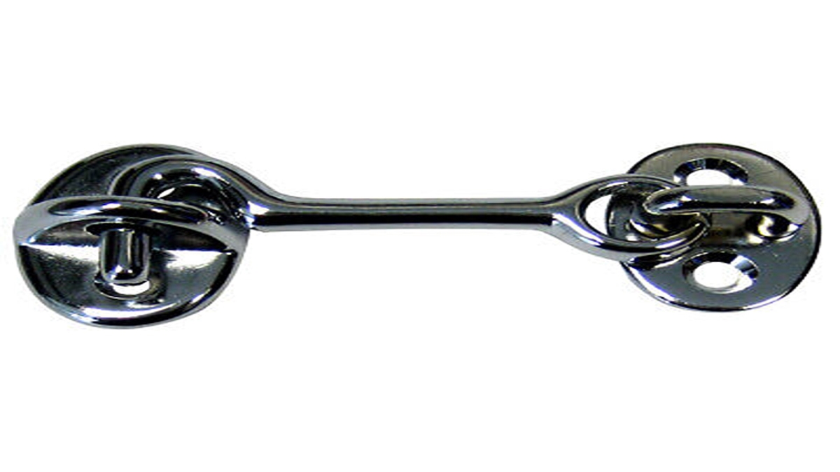 2 in Chrome Plated Brass Cabin Door Hook