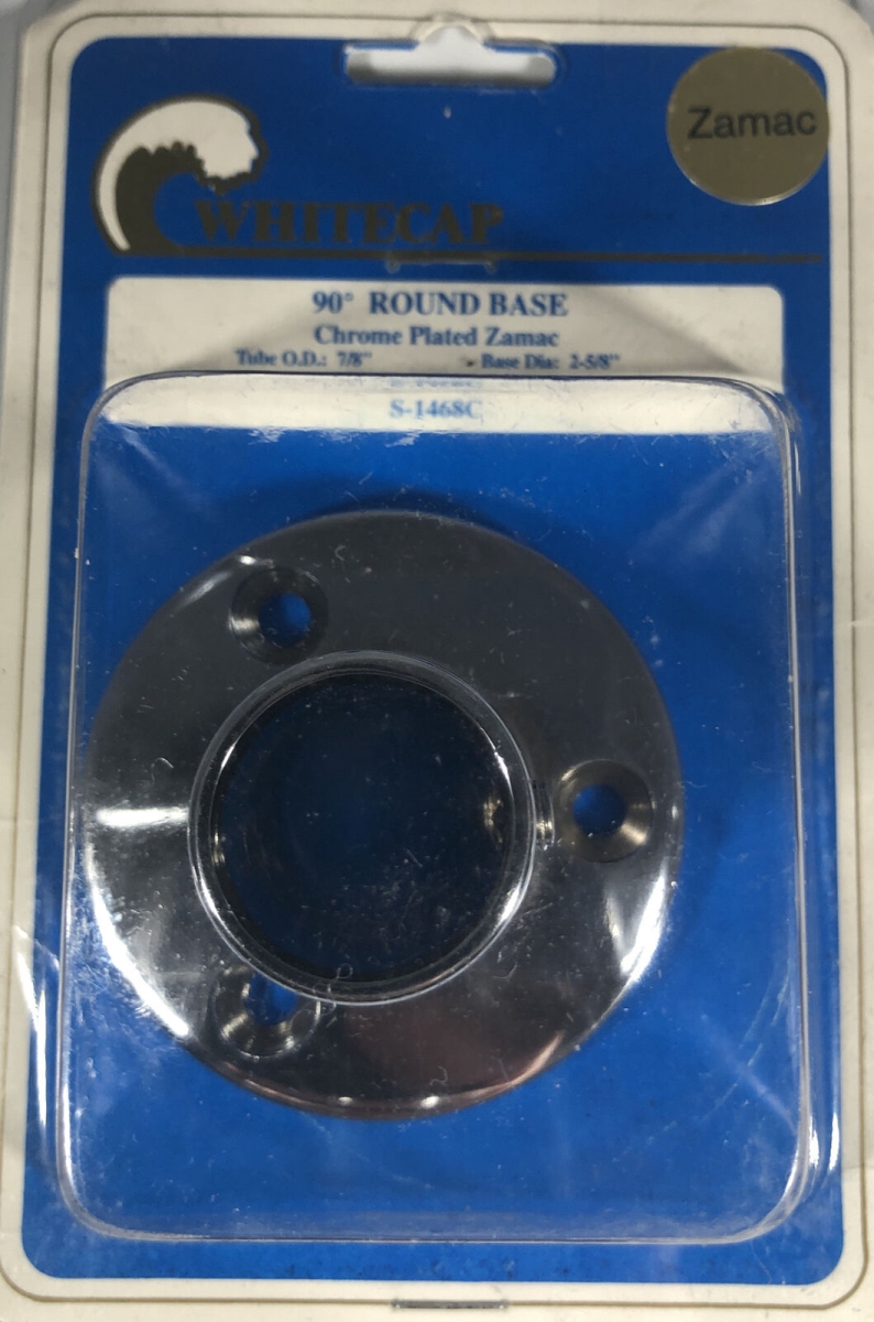 WHCS-1468C 0.875 in. 90 deg Chrome Plated Zamac Round Base