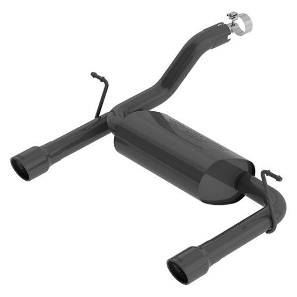 BRL11955CB 2.5 in. Stainless Steel Axle-Back Exhaust System with Split Rear Exit for 2018 Jeep Wrangler Jl 3.6L