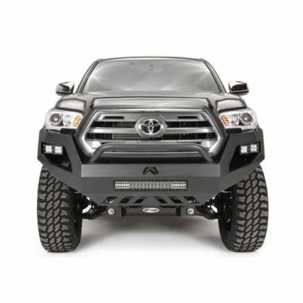 FFBTT16-D3653-1 Matte Black Front Bumper with Low Pre-runner Guard for 2016-C Toyota Tacoma Vengeance -  FAB FOURS