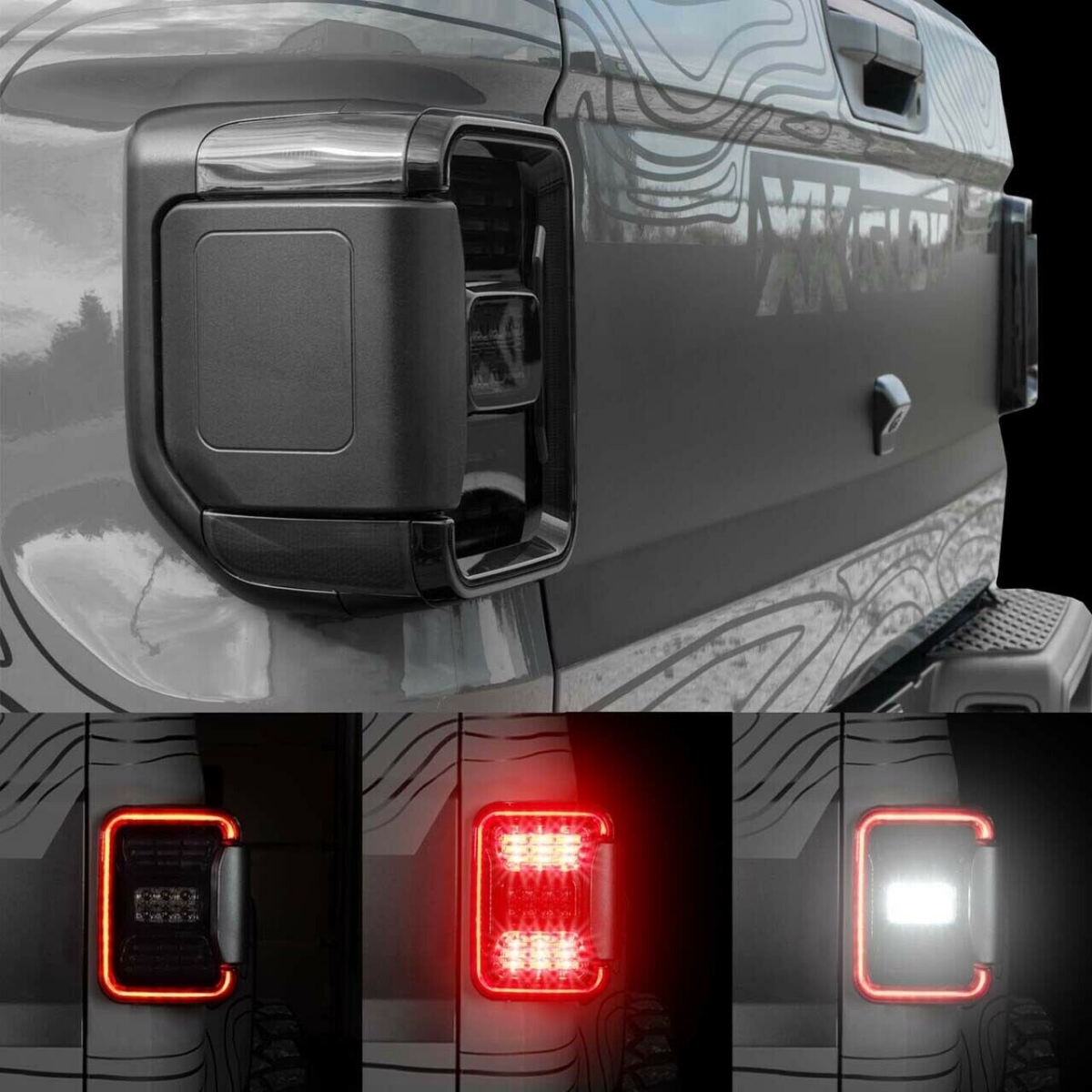 LED Taillight with Smoked Lens for 2020-C Jeep Gladiaor JT