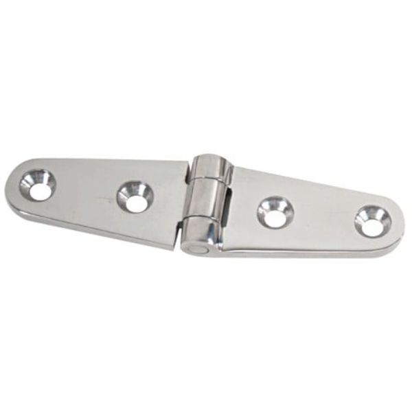 WHCS-3428C 4 in. Hd Stamped Stainless Steel Strap Hinge, Silver