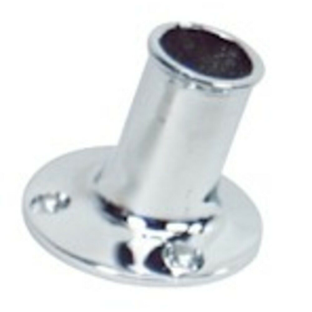 0.75 in. Chrome Plated Brass Top Mount Flag Pole Socket