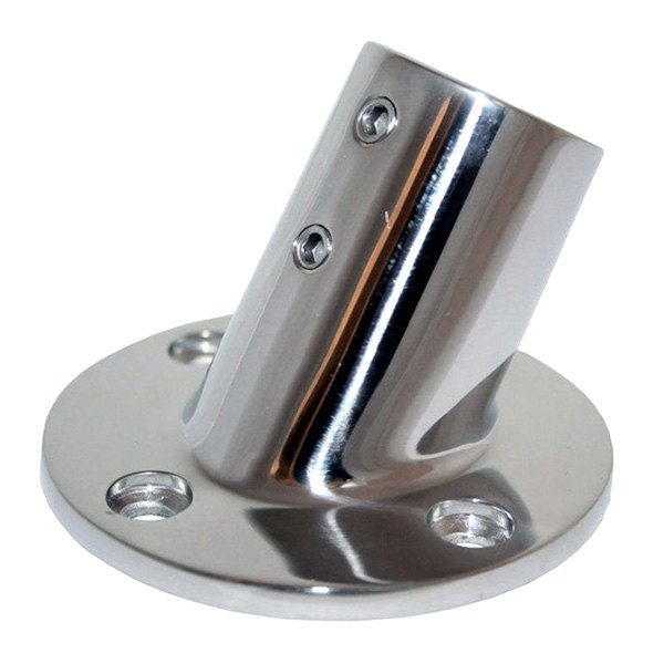 0.875 in. 60 Deg Round Base Stainless Steel Rail Fitting