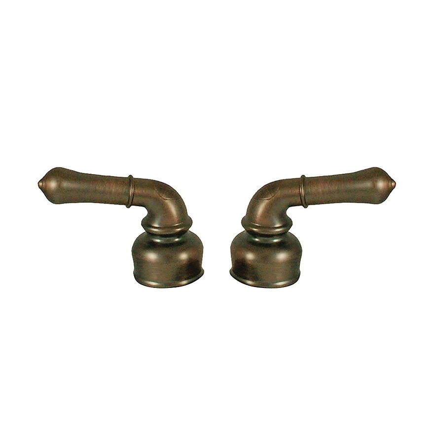 Hot & Cold ORB Teapot Handle Pair & Empire Faucets, Rubbed Bronze